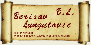 Berisav Lungulović vizit kartica